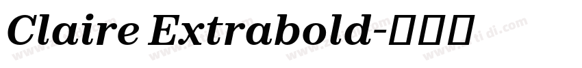 Claire Extrabold字体转换